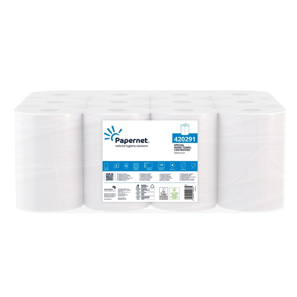 Papernet - Rolo Seca-mãos Mini-Zeta 12 rolos