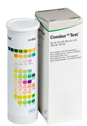 Tiras de teste de urina Combur c/10 parâmetros